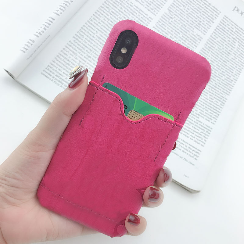 

L fashion phone cases for iphone 12 pro max 11 7 8 plus X XR XS MAX With card pocket hard back cover for samsung galaxy S9 S10 NOTE 8 9 10p, Black-with l logo