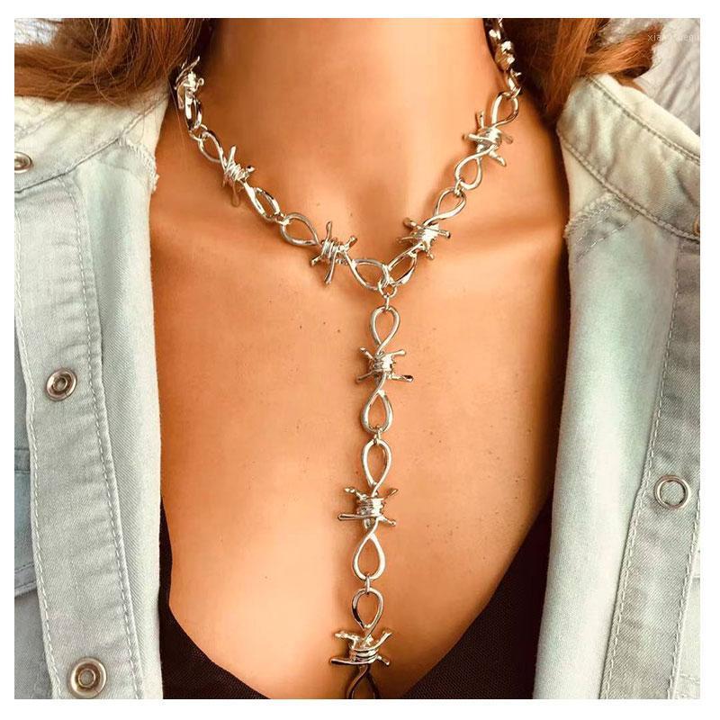 

Pendant Necklaces HaHaGirl Vintage Fashion Silver Color Choker Neckace Chain Cuban Hip HopNecklaces For Women Necklace Jewelry Gift