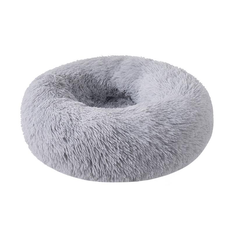 

Pet Dog Bed Comfortable Deep Sleeps Round Dog Cat Kennel Ultra Soft Washable And Cat Cushion Bed Winter Warm Sofa, White