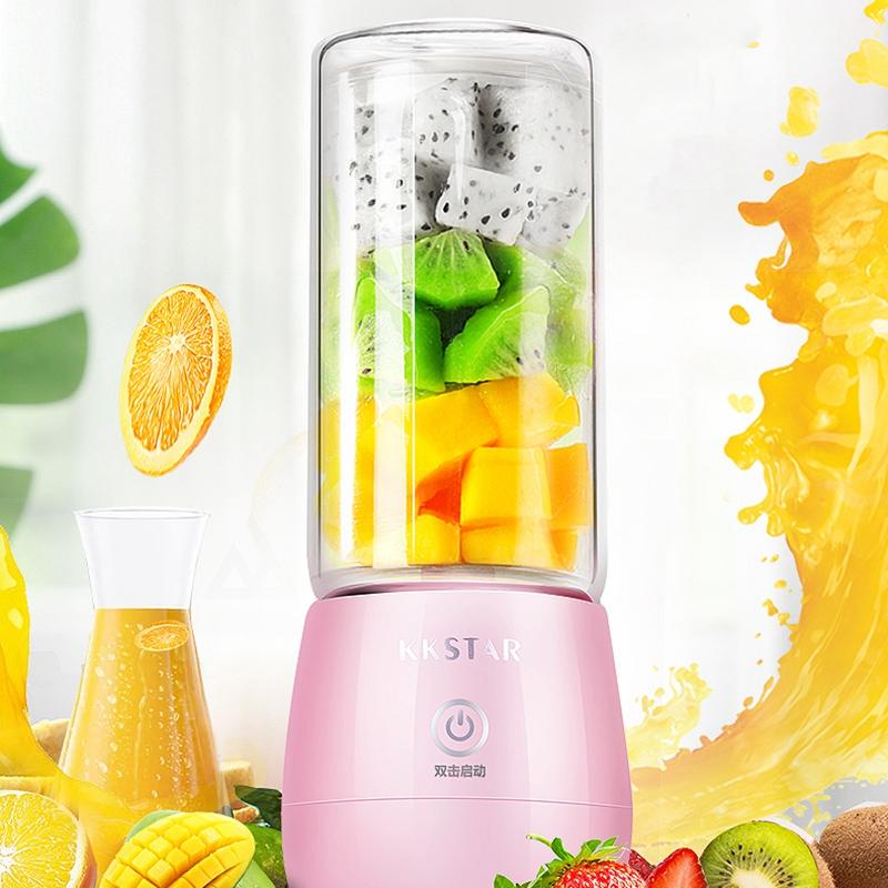 

KKSTAR 450Ml USB Portable Rechargeable Blender Multi-Function Juicer Mini Juice Cup Soymilk Fruit Squeezer