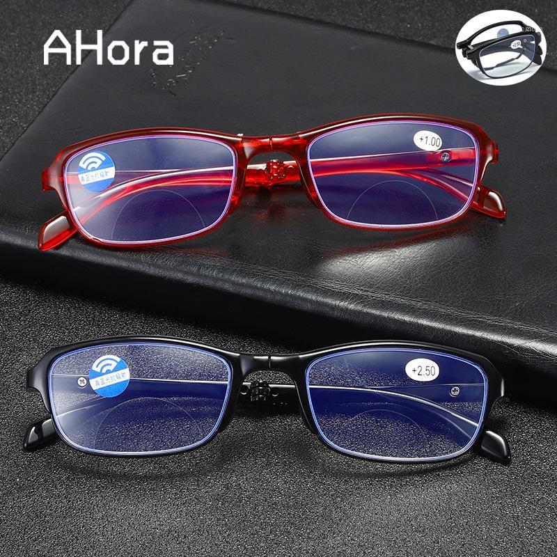 

Ahora Bifocal Foldabe Reading Glasses Anti Blue Ray Presbyopic Eyeglasses Magnify Eyewear With Diopter Unisex +1.0...+4.01