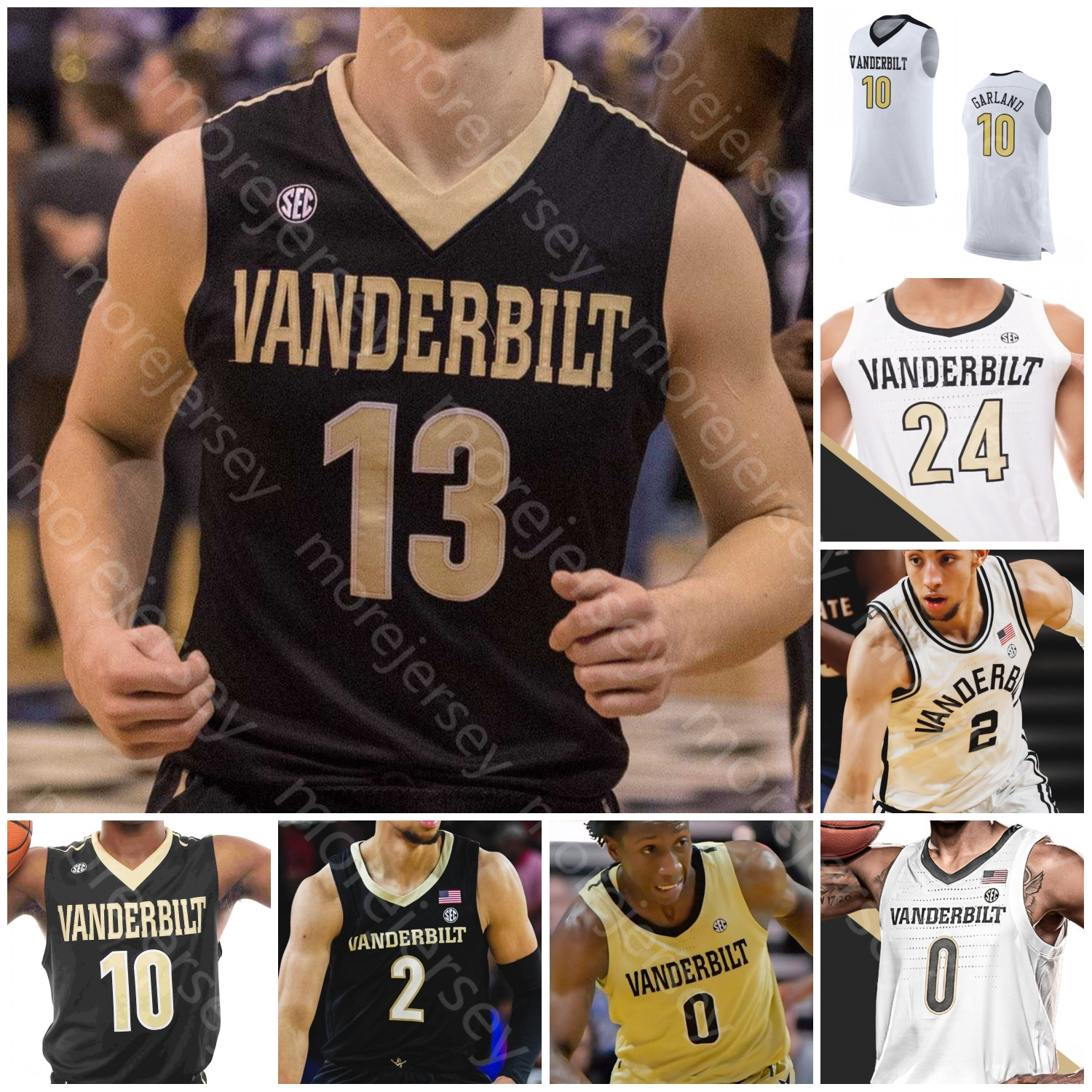Custom Vanderbilt Commodores Basketball Jersey NCAA College Scotty Pippen Jr. Wright Myles Stute Tyrin Lawrence Jamaine Mann Trey Thomas Quentin-image-891494352
