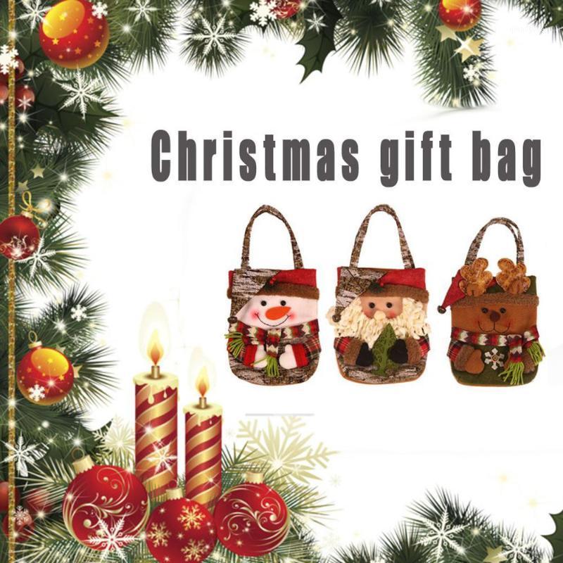

1PC Christmas Party Gift Candy Bag Christmas Decoration Tote Bbag Xmas Storage Packing Supplies Easy and Portable for Children1