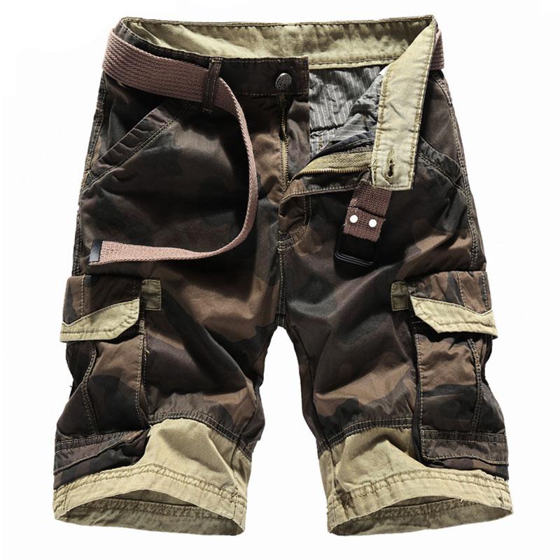 

Nice Tide Fashion Men Summer Camouflage Cargo Shorts Camo Trousers Tractical Overalls Bermuda Masculina 31-41, Army green