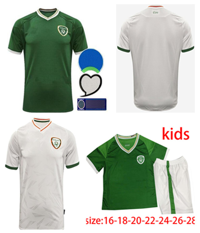 

New Ireland football sportswear 2020 2021 home / away Republic of Ireland national team Thailand high quality adult + children's football sh, White