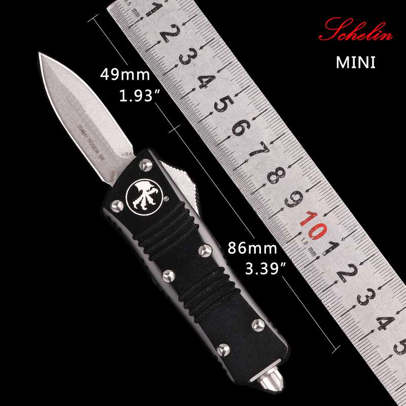 

mini Automatic knives MT UTX knife aluminum handle Micro tech AUTO Tactical pocket knife edc folding knives camping D2 tools chef edc
