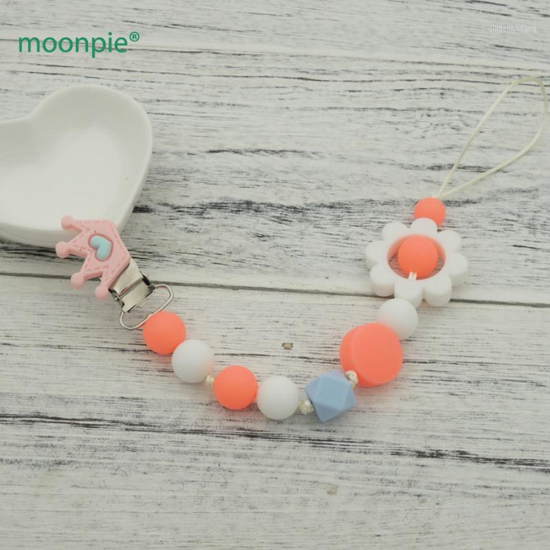 

SPECIAL ORANGE COLOR Silicone SOTHIE CLIP PACI CHAIN BABY TEETHER GIFT PINK CROWN DAISY BSP291