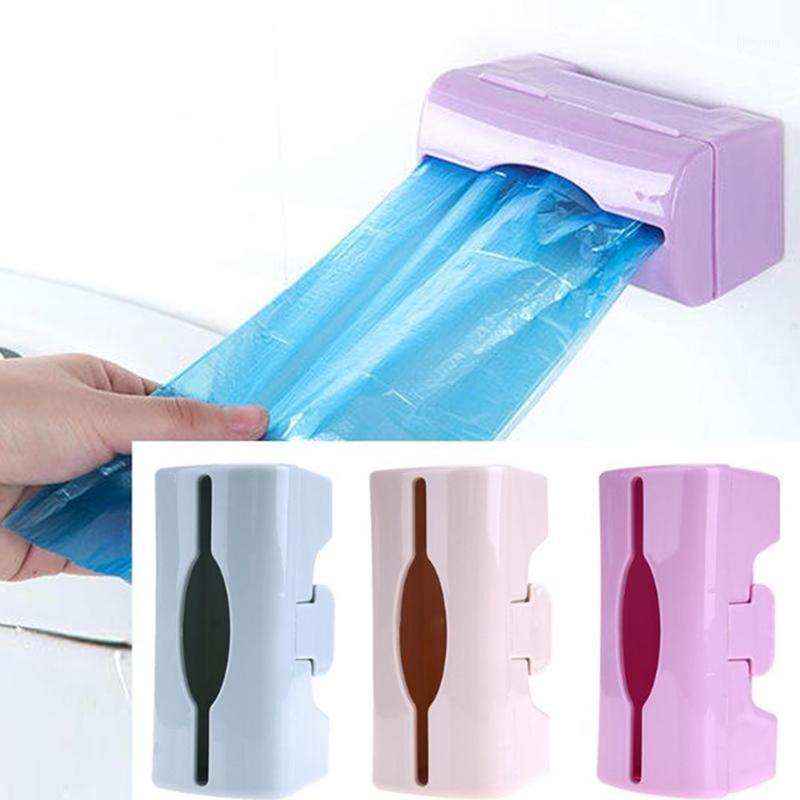 

1pc New Creative Punch-free Kitchen Trash Bag Box Useful Bag Storage Box Kitchen Organizer Wall-Mounted Garbage Storage1