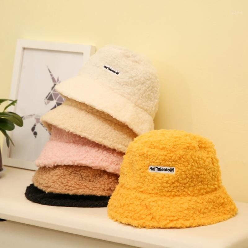 

Faux Fur Bucket Hat Thickened Warm Teddy Velvet Winter Hats For Women Lady Bob Panama Outdoor Plush Fisherman Hat1, Brown