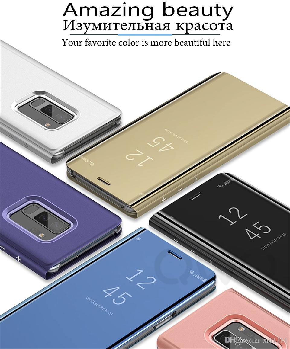 

Smart Mirror Phone Case For Samsung Galaxy S21 Ultra S20 FE Plus Note 20 A72 A52 A42 A32 A12 A02s A71 A51 5G A31 A21s A21 A11 A01 Flip Case, Blue