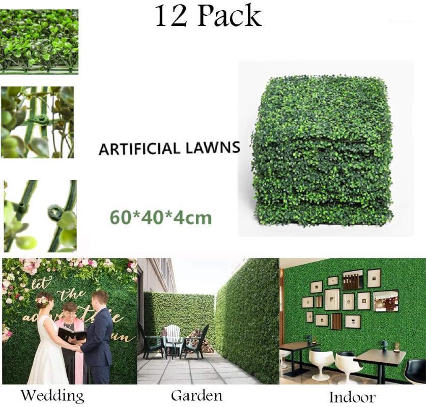 

Decorative Flowers & Wreaths 12PCS Artificial Boxwood Panels Garden Decoration Fake Walls For Birthday Party Wedding Anniversary-60*40cm