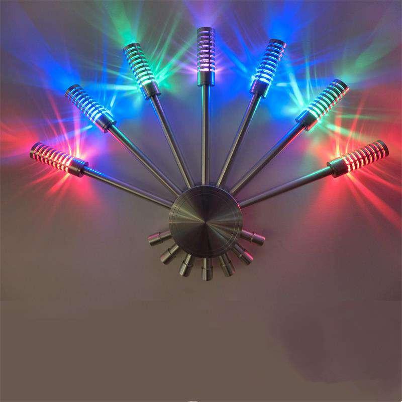 

Colorful Fan Wall Decoration Light Living Room Night Light Bar Ballroom KTV Atmosphere 7W LED Wall AC85-260V