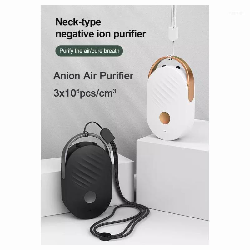 

USB Anion Oxygen Bar Auto Air Purifier Odor Eliminator Necklace Air Cleaner1