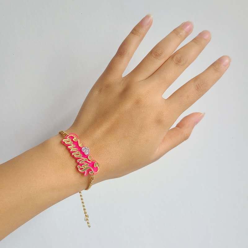 

New Fashion Custom Bracelet For Women Name Bracelets For Girls Trendy Acrylic Bracelet Gifts Friend