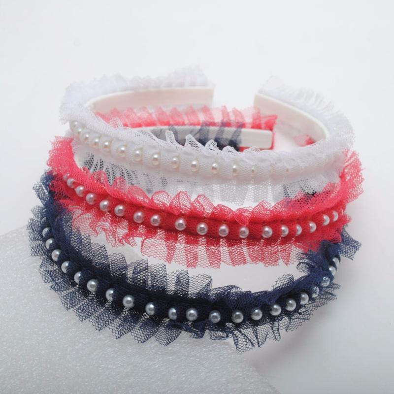 

1pc cute imitation pearl girls hairbands kids step teeth headbands children hair hoop boutique headwear hair accessories1, Navy hairbands