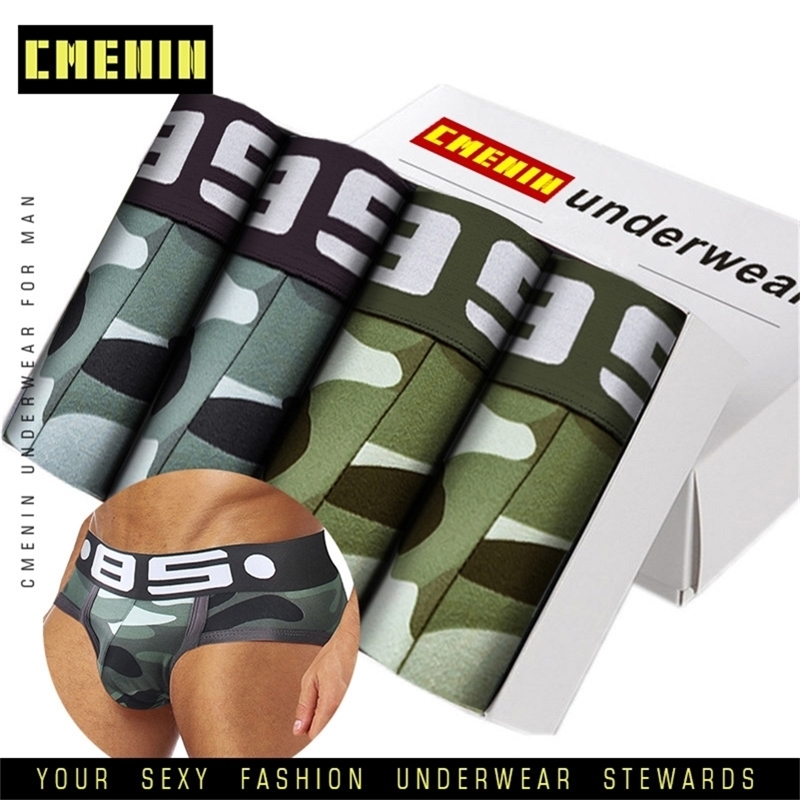

4pcs/lot CMENIN Male underwear sexy cotton Sexy Underwear Men Jockstrap Briefs Men Bikini Gay Men Underwear Male 201112, (4)bs102-multi