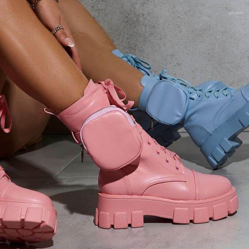 

New Brand Big Size 43 Female Platform ankle boots chunk punk Combat Boots for women Cool Stylish Autumn shoes woman1, Black