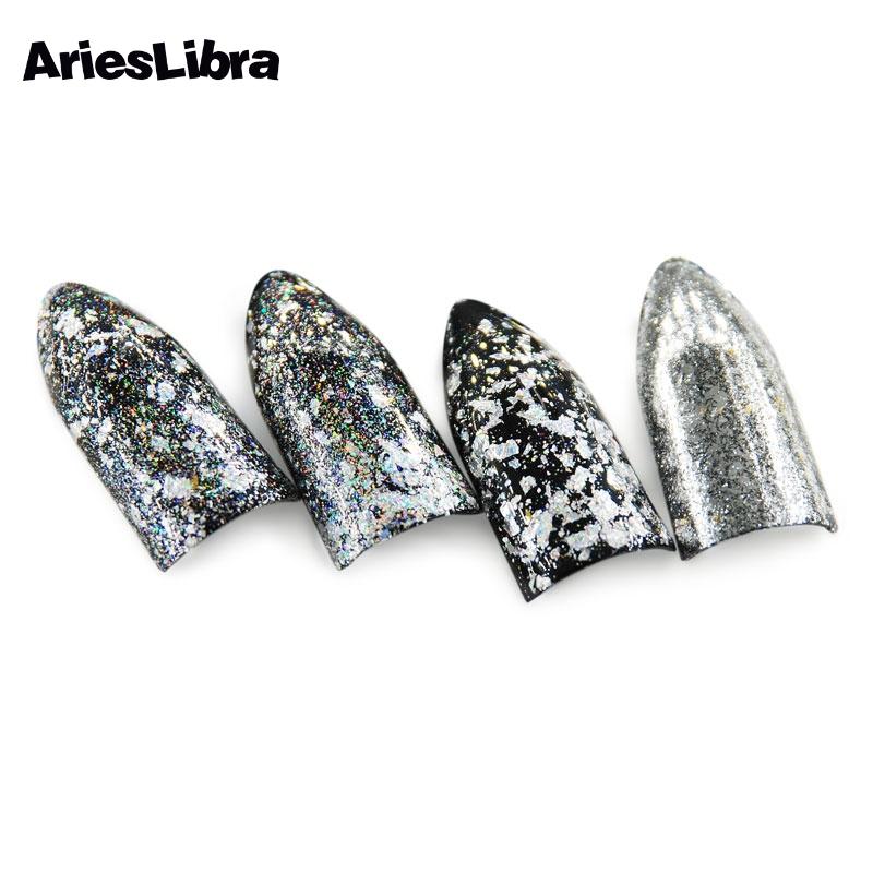 

AriesLibra Laser Peacock Dust glitter powder Mirror Effect Powders Sequins Nail Gel Polish Chrome Pigment nail art Decorations