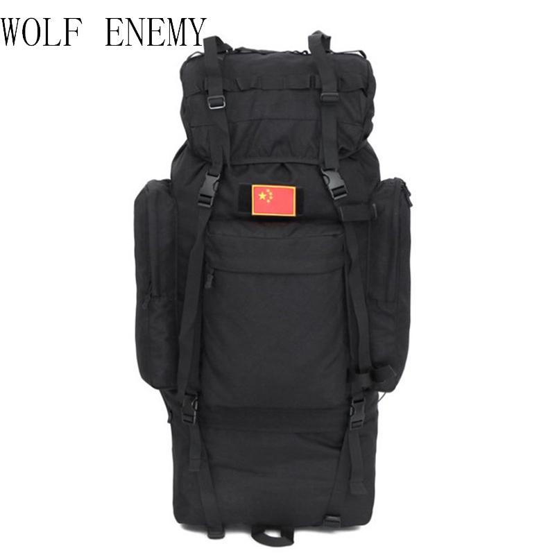 

Outdoor 100L Large Capacity Tactical Climbing Backpacks Waterproof Nylon Travel Sport Hiking Climbing Camping Bags Men Mochila, Kryptek hamo