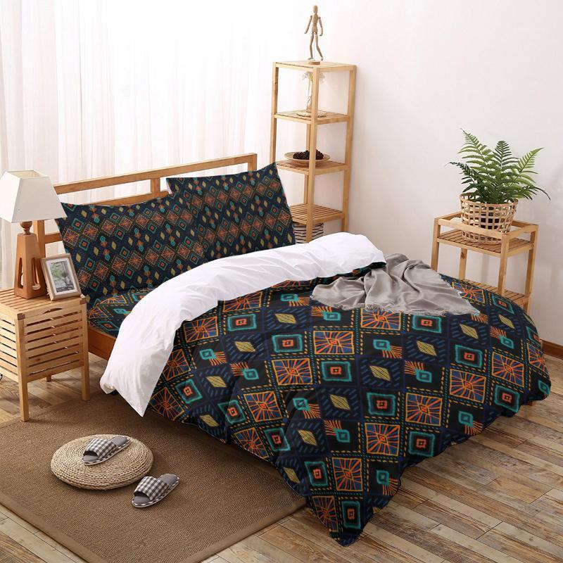 

Ethnic Tie-Dye Bedding Set Four sets of customized bed sheets Bedding Sets Set Luxury1, As pic