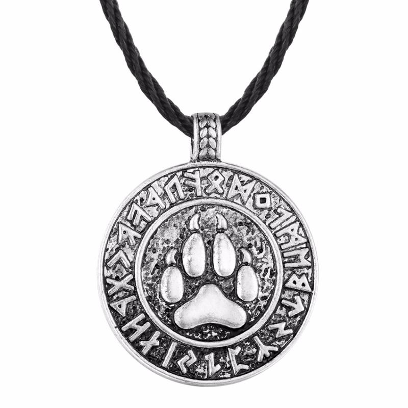 

Nostalgia Slavic Pendant Veles God Symbol Warding Bear Talisman Amulet Viking Jewelry Men Religious Vintage Charm Necklace