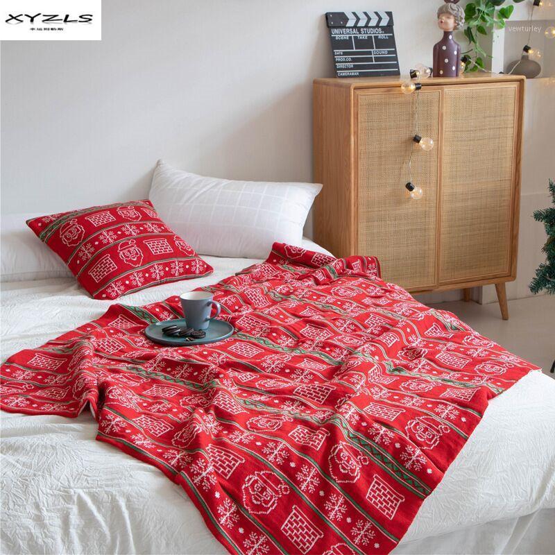 

Christmas Decoration Soft Blankets for the Beds Knitted Throw Blanket on the Sofa Winter Jacquard Bed Covers 130x180cm1