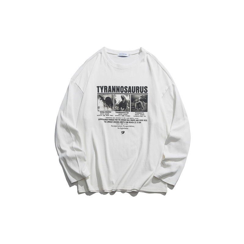 

2021 New Male Long-sleeve Shirt of the Jurassic Dinosaur Trend Loose-fitting Japanese Port Wind Ulzzang Autumn. 4QGS, Games