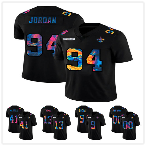 

New OrleansSaintsMEN Drew Brees Kamara Michael Thomas 2020 Crucial Catch Vapor Untouchable Limited football Jersey