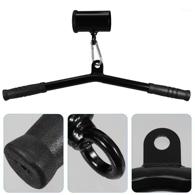 

1 Set Barbell Attachment Deadlift Squat Workout Training Handle Rowing Bar1, Black
