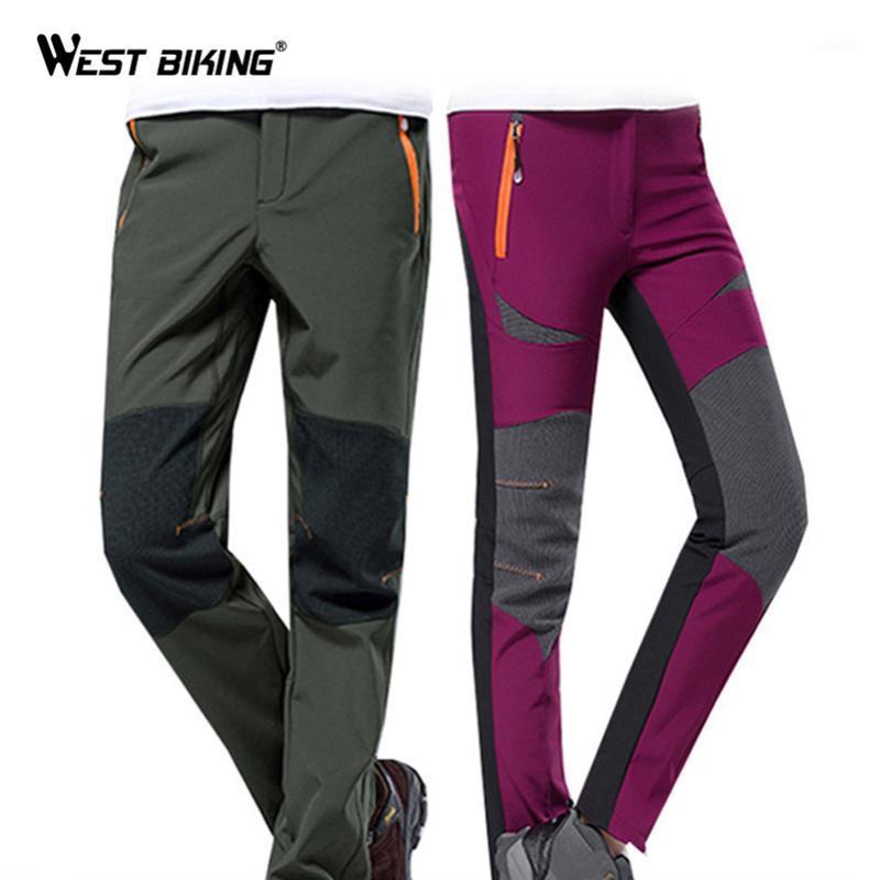

WEST BIKING Bike Pant Autumn Winter Thermal Fleece MTB Road Bike Breathable Men Women Windproof Outdoor Sportswear Cycling Pant1, Female wine red