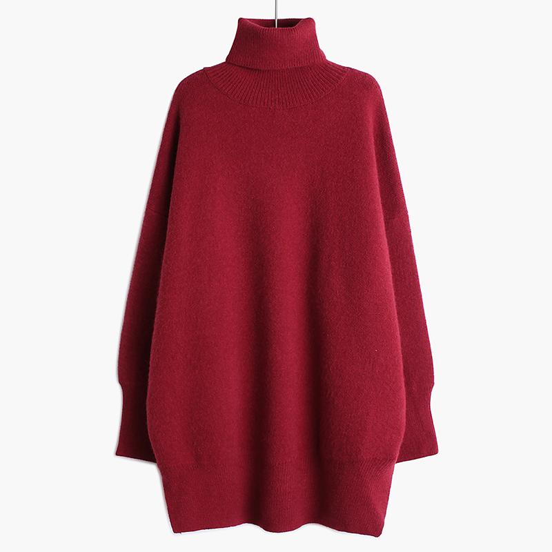 

Tall Turtleneck Solid Color Sweater Women Thickened Loose Lazy Hide Meat Thick Sweater Coat 2020 Autumn and Winte, Cn859re