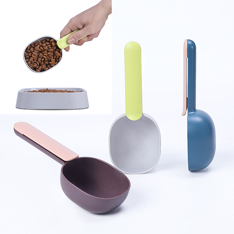 

Pet Food Scoop ABS plastic pet Dog cat bird scoop feeders with handle clip home pet supplies Dog food shovel spoon Cat Food Shovel