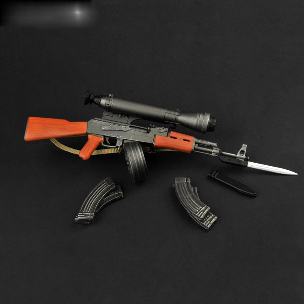 

1/6 Scale AK47 Assault Rifle AK Series Automatic Rifle Gun Weapon Model Toys for 12" Action Figure Accessories Collections DIY