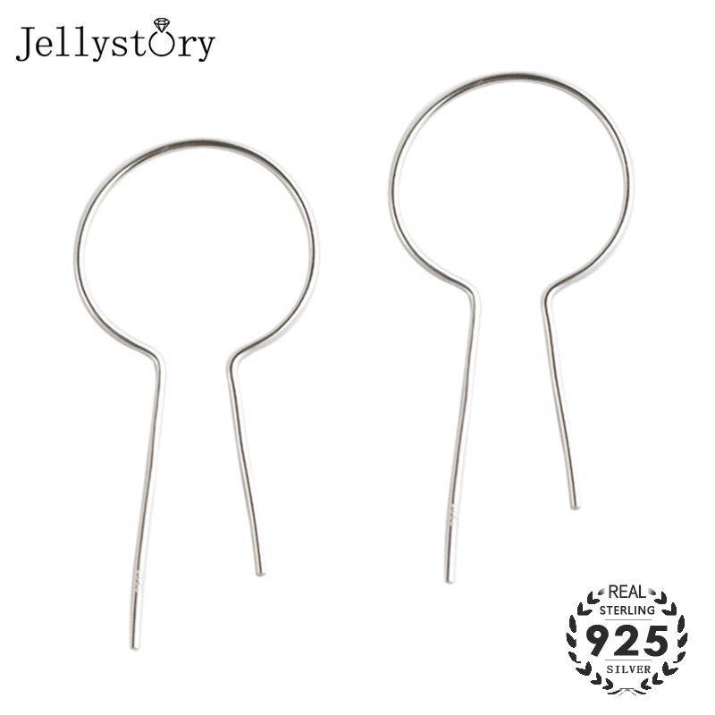 

Jellystory 925 Sterling Silver Ear Ring for Women Fashion Jewellery Minimalist Earrings Wedding Engagement Party Gift Wholesale