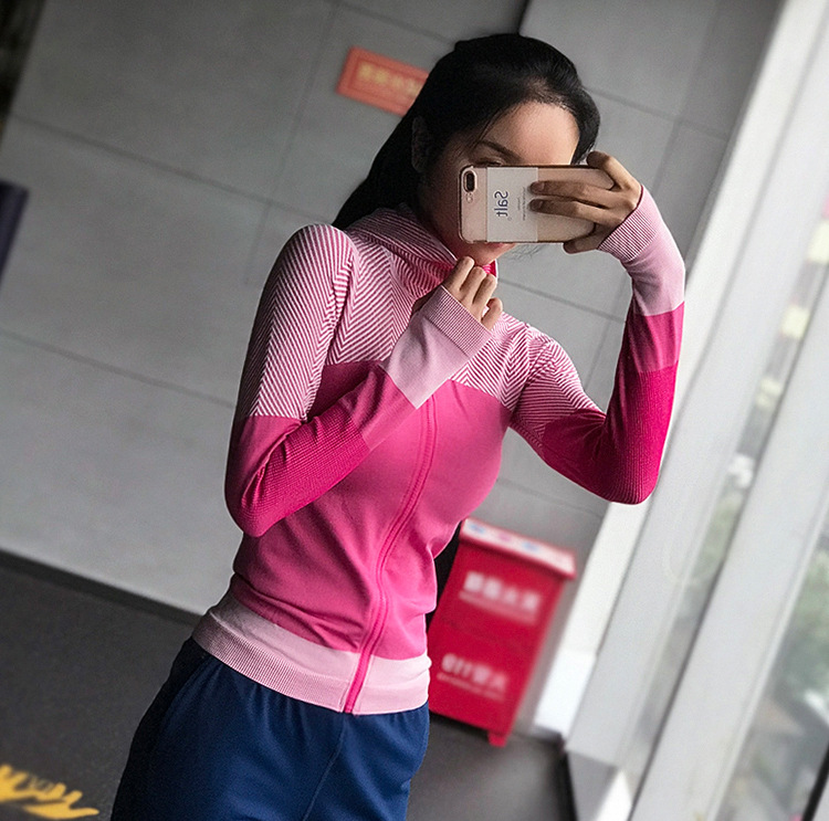 

Sports jacket women quick-drying slim slimming fitness long-sleeve running yoga wear tight jacket cardigan Sports and Entertainment