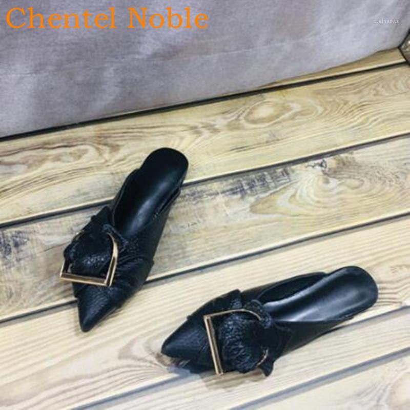 

Black Gold Slippers Women Metal Buckle Mules Shoes Slip On Pointed Toe Ladies Sandals Slippers Outside Summer Shoes Woman Beach1, As picture