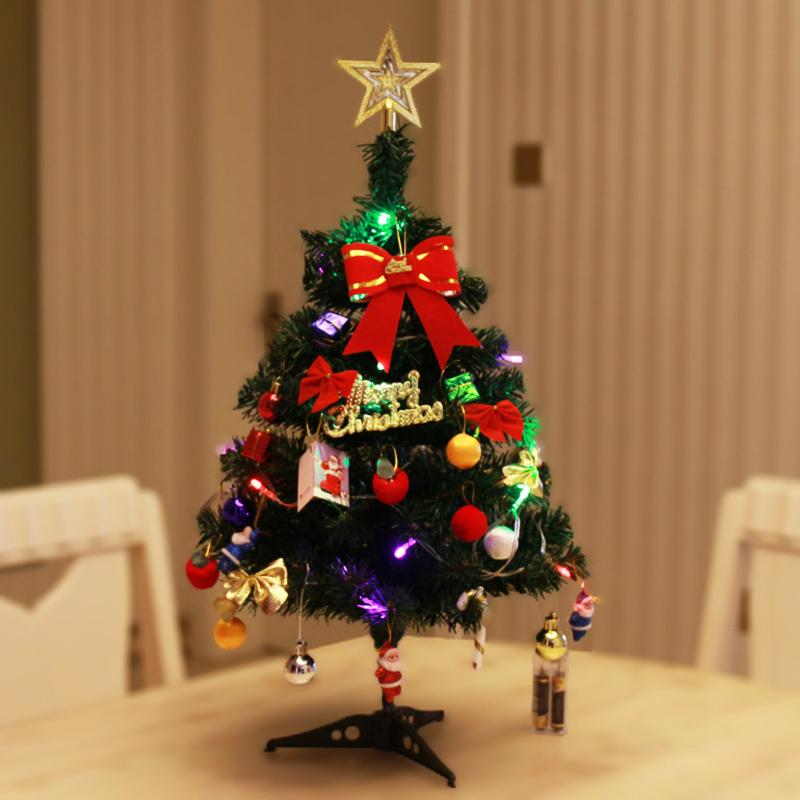 

Led Artificial Small Mini Christmas Tree Decoration Tabletop Desk Ornaments Xmas Home Decor Calcetin Navidad Chimenea Sac Noel
