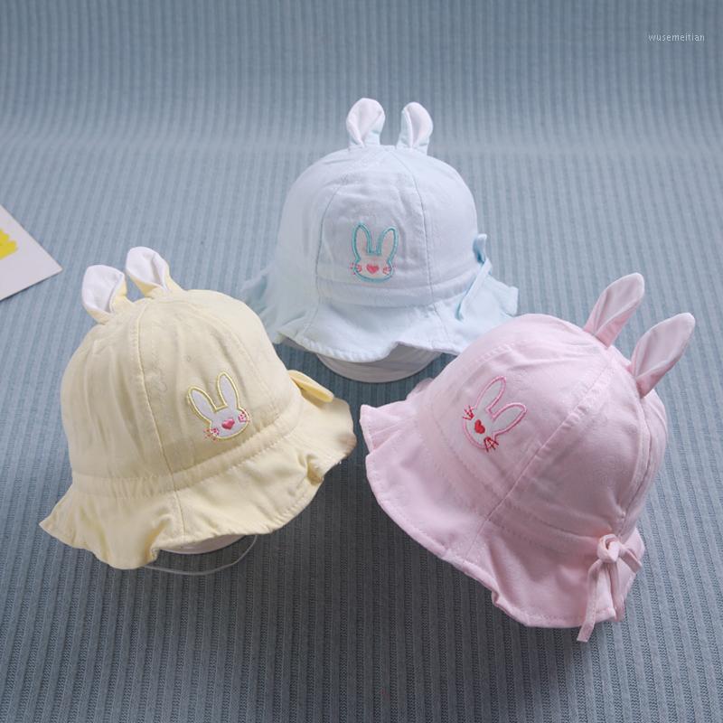 

Baby hat cute cotton fisherman hat drawstring adjustable baby sun1, Blue