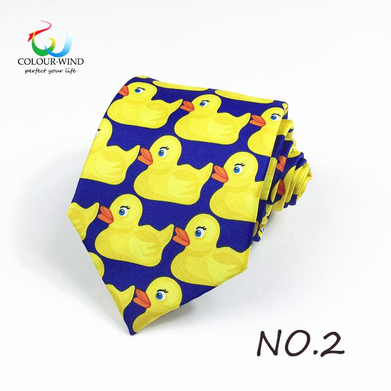 

Duck Printed Design Polyester Ducky Tie Printed Professional Necktie How I Met Your Mother TV Show Yellow Rubber Duck Tie Gift