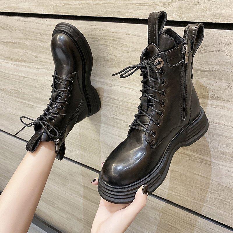 

Ladies Boots Autumn and Winter New Warm and Velvet Snow Boots Wear-resistant Non-slip Flat Women's Casual Low1, Black