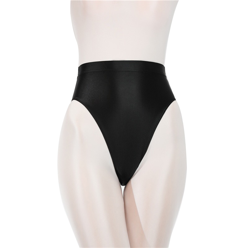 

Wholesale Women High Waist Panties Shiny Metallic Panty Briefs High Cut Ballet Dance Underwear Shorts, Gray