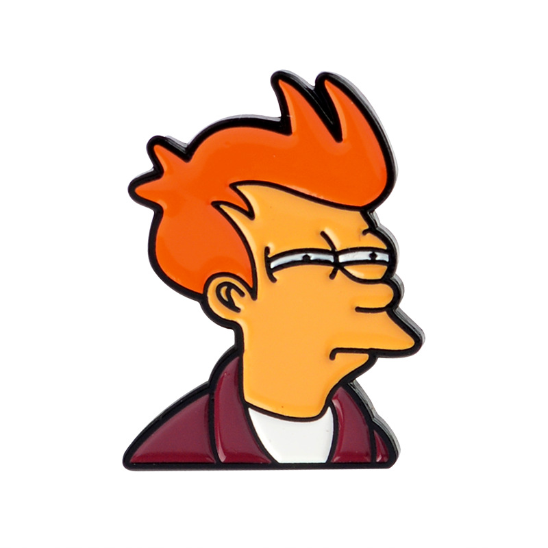 

Futurama Brooches Philip J. Fry Enamel Pins TV Show Badges cartoon figure jewelry gift for fans, As picture