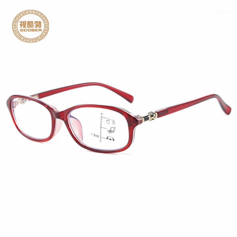 

New Light PC Anti-blue Progressive multifocal reading glasses smart zoom reading glasses women far near presbyopic glass1