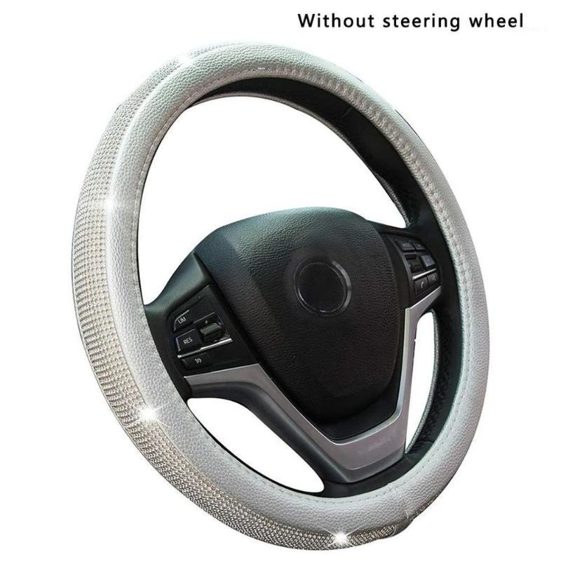 

Dropshipping Car Interior Rhinestone Diamond Car Steering Wheel Set With Drill Handle Set Cute Steering Wheel Cover1