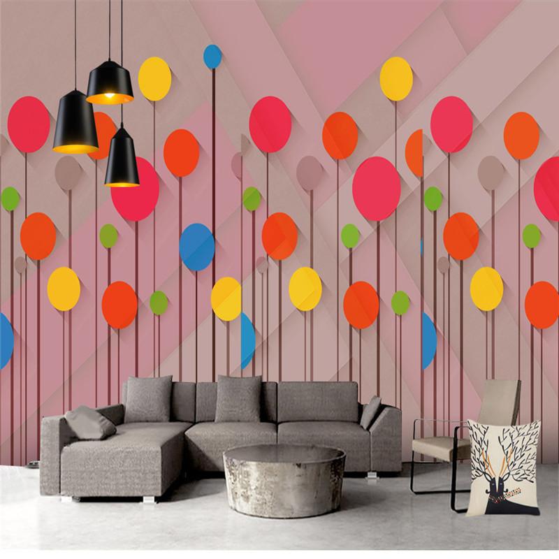 

3D Modern Wallpaper Custom Photo Murals Blue Tree Wall Papers Kids Murals for Children's Room Living Room Home Decor Background, As picture