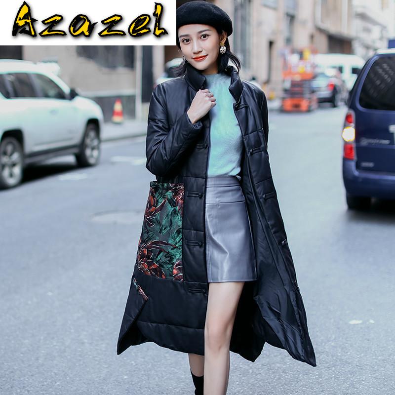 

Autumn Winter Women Clothes 2020 Real Genuine Leather Jacket Korean Vintage Sheepskin Down Coat Chaqueta Mujer ZT4902, Black