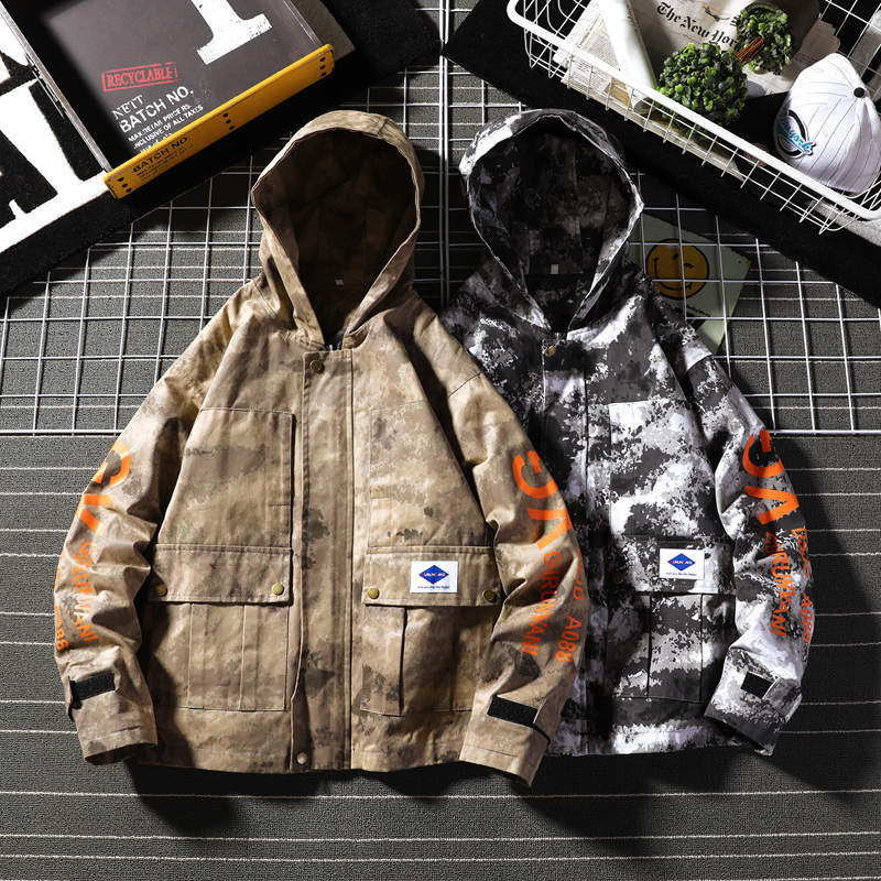 

Men Winter Fashion Camo Jacket New Casual Cargo Mens Military Jacket Windbreaker Coat Male Multi Pocket Streetwear Overcoat 201026, Max259 camo khaki