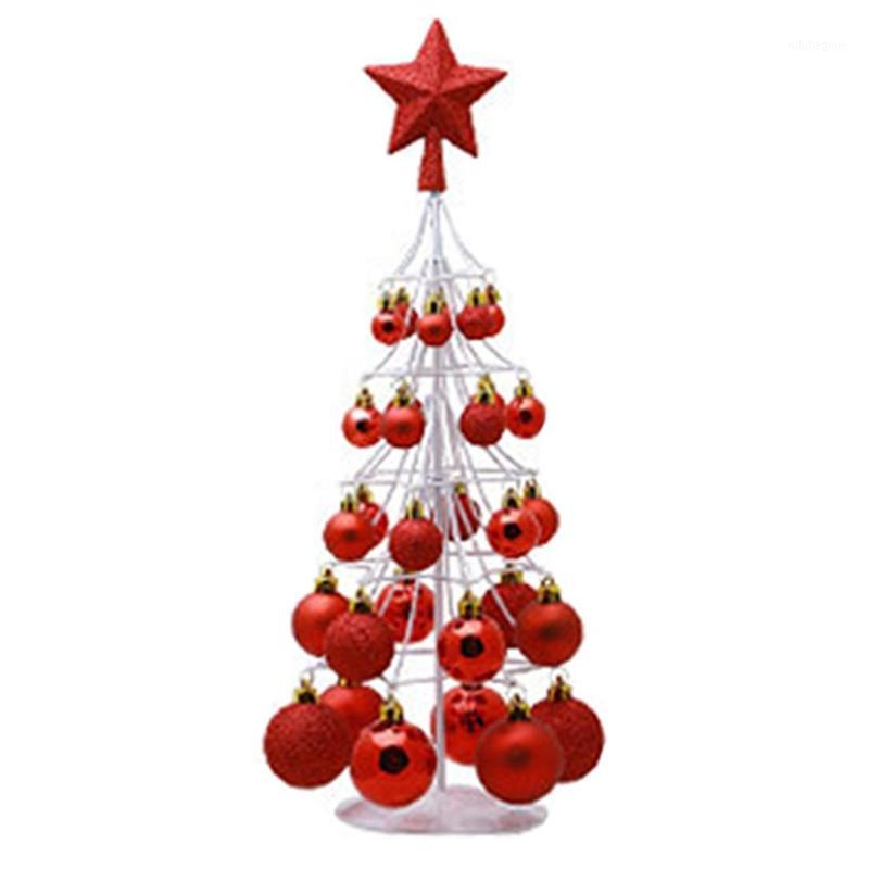 

Christmas Ornament Desktop Decoration Christmas Tree Mini Ball Tower Tree Top Star Decoration1