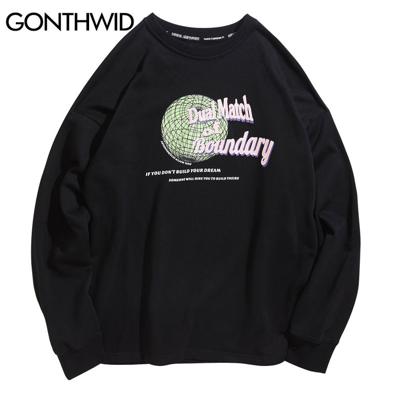 

Creative Build Your Dream Print Pullover Sweatshirts Hoodies 2020 Harajuku Casual Streetwear Tops Mens Fashion Outwear, White