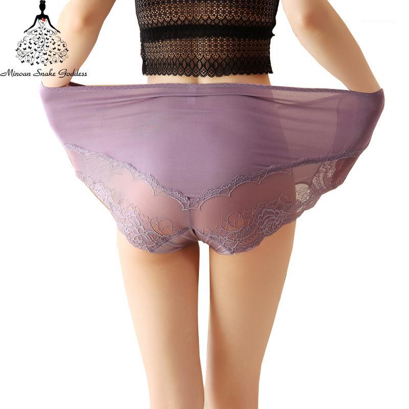 

Cotton Women Briefs Plus Size Panty 3XL 4XL  6XL High Waist Underwear Lingerie Sexy Lace Floral Brief Comfortable Panty1, Dark purple